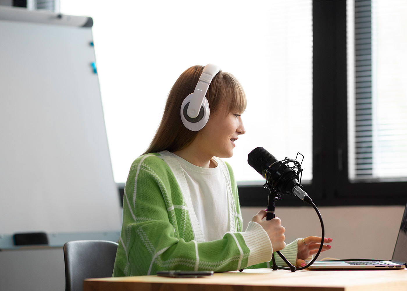 Grabación de audios para las historias de ENLACE